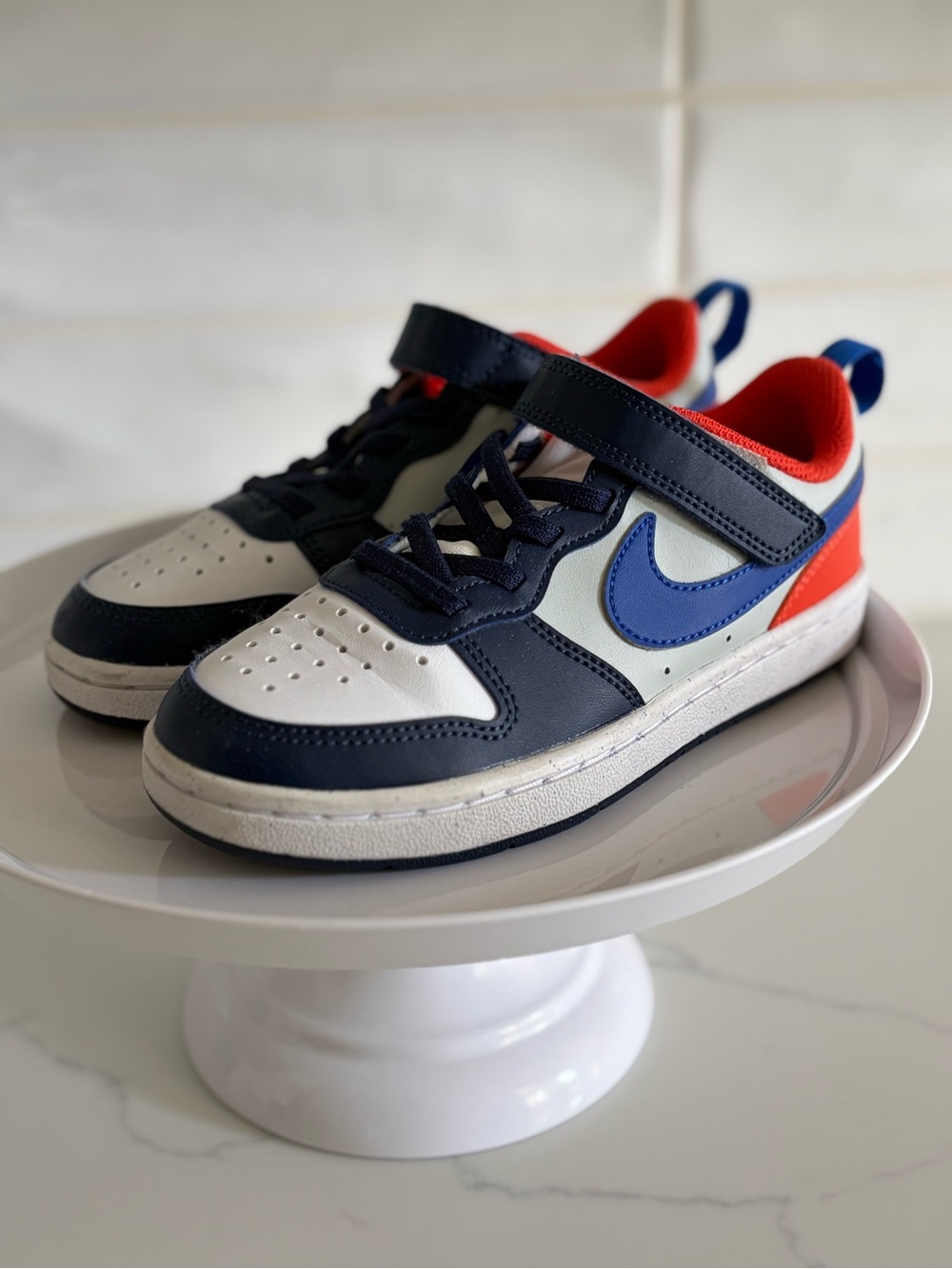 Nike Kids Low-Top Sneakers - White, Navy, Blue, Orange